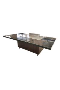 Quality Marble Table Top Small Mobile Commercial Hibachi Grill For Outdoor Kitchen wholesale