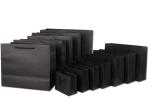 Soft Edge Black Paper Carrier Bags , Recycled Gift Bags Various Shape Available