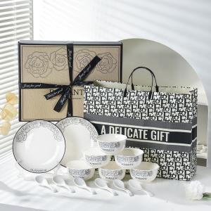 Quality Customized Cartoon Decal Print Stoneware Dinnerware Sets for Home Hotel Restaurant wholesale