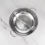 Long Service Life Kitchen Soup Pots Stainless Steel Material With Glass Lid