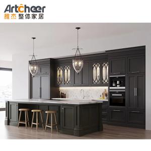 Quality Contemporary Design Kitchen Cabinet With E1 Material Grade Eco Friendly Shelves wholesale