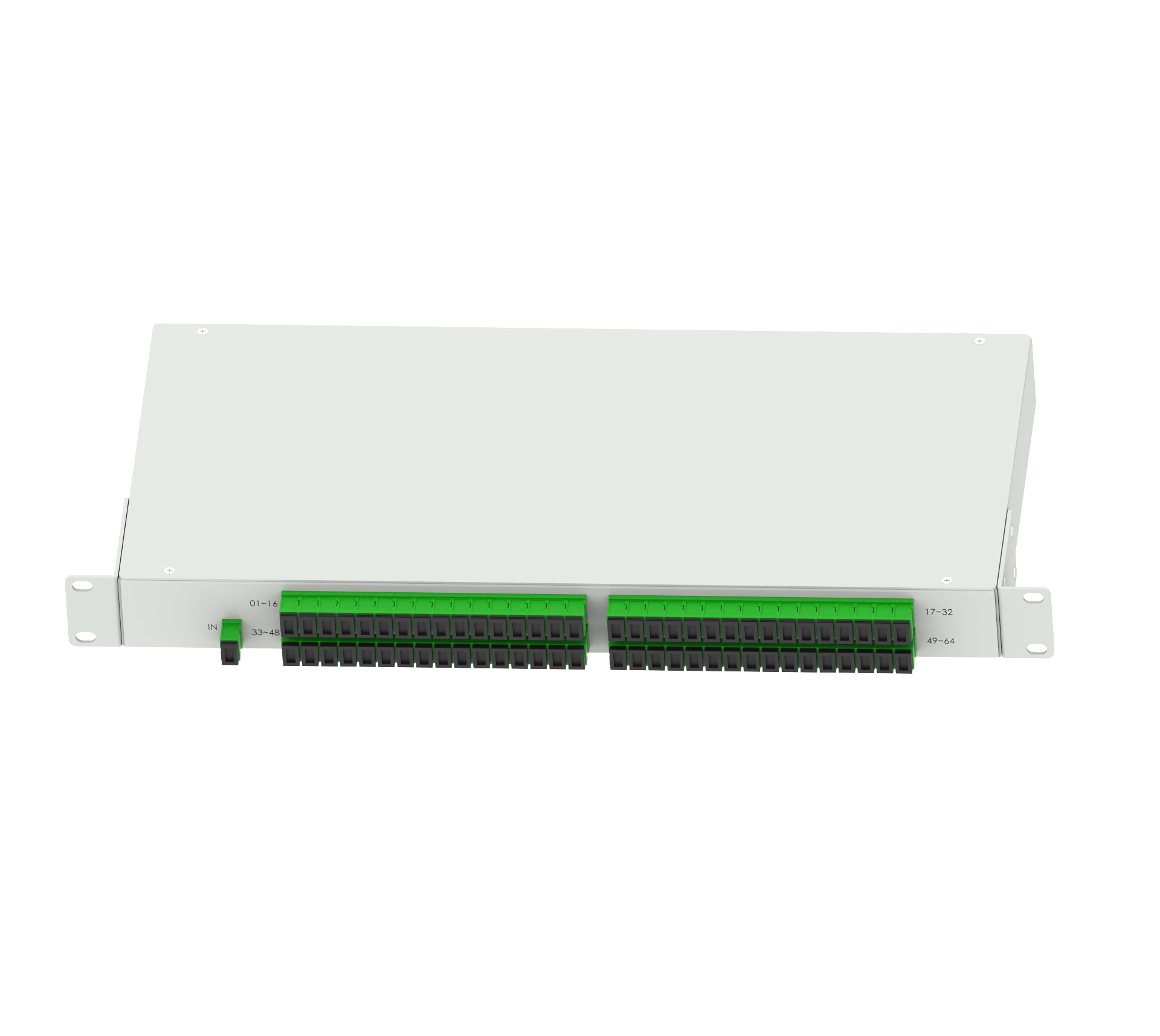 ODN Network 19inch APC Type Fiber Optic Splitter Panel for 1U Height Data Center FTTX