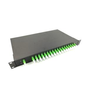 Quality 1U E2000 APC FTTH Cold - Rolled Sheet Cable distribution Box 19 Inch With Adaptor wholesale
