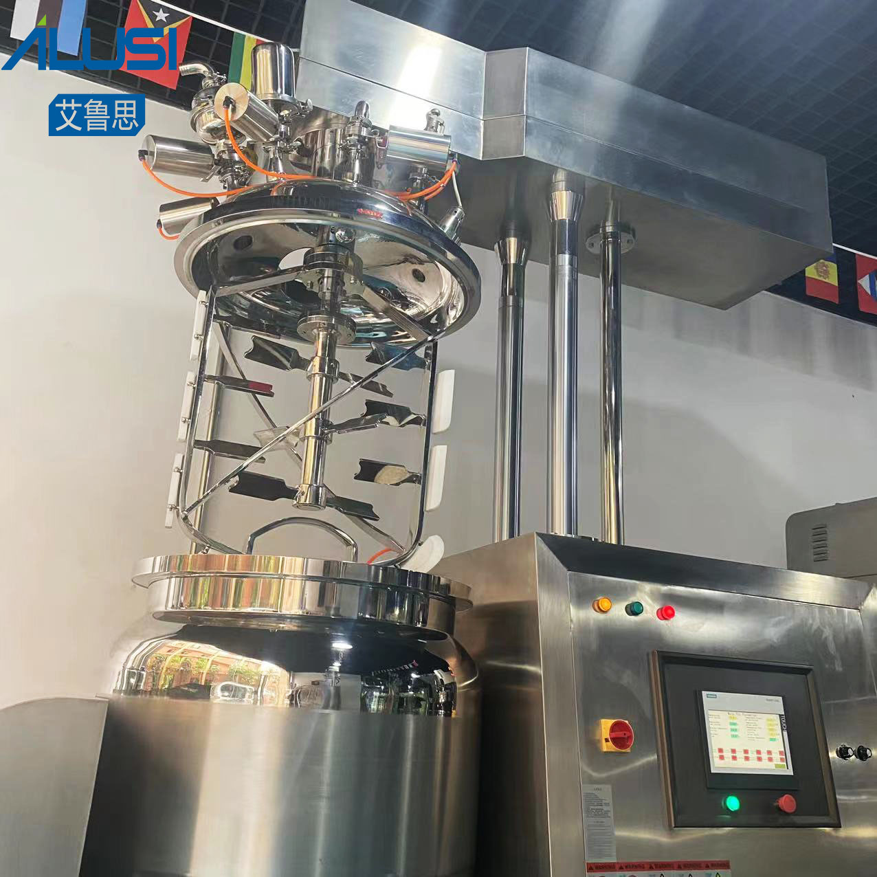 100L PLC Touch Screen Vacuum Emulsifying Blender Machine High Automation 0-3600rpm