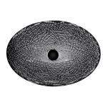 Transparent Black Crystal Glass Wash Basin Bowl Diecasting Bathroom Countertop