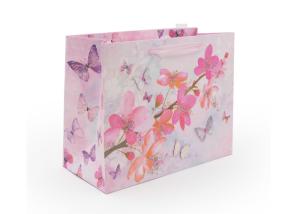 Quality Custom Extra Large Gift Wrap Bags Beautiful Butterfly Style Matt Lamination wholesale