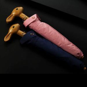 Quality Black Walnut Wood Handle Umbrella Women Carved Umbrella Waterproof wholesale