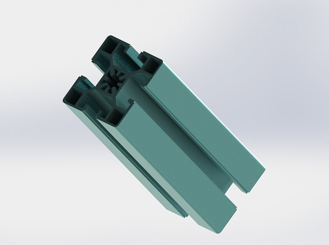 Sky Blue Color 40 * 40 Anodizing T Slot Aluminum Profile For Architectural Use