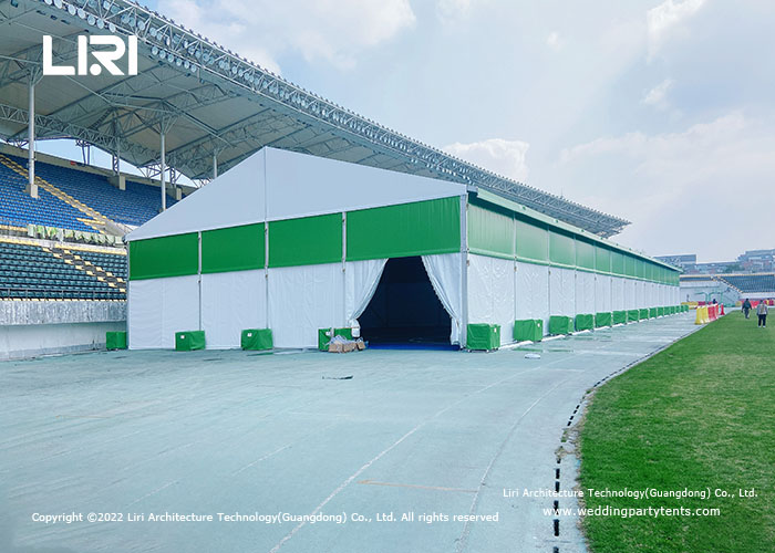 Big Aluminum Event Tent With Green And White PVC For Basketball Sport Field