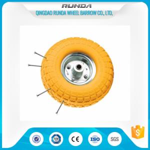 Quality Anti Loose Air Foam Filled Wheelbarrow Tires 10&quot;X3.50-4 Metal Rim Comb Pattern wholesale