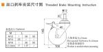 Medium Duty Zinc Coating Industrial Caster Wheels 4 Inch 110kg Threaded TPE
