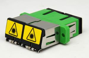 Quality SC Fiber Cable Adapters Singlemode Ceramic Sleeve Material Plastic Housing wholesale