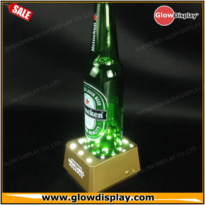 Absolut Elyx Bottle Glorifier Holder Golden LED Base Lighted Sign Display Stand
