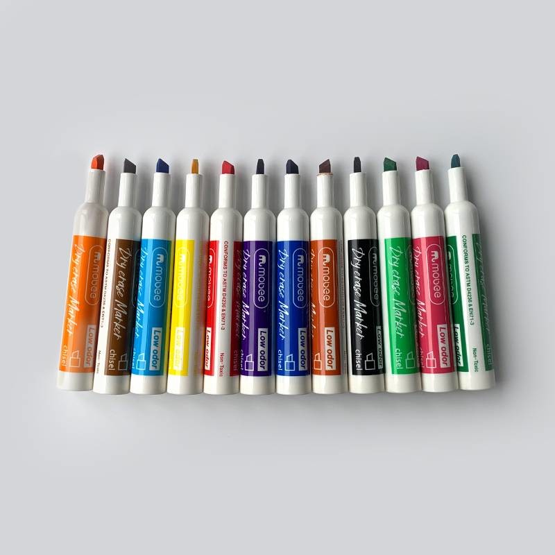 ODM Classroom Whiteboard Marker Pens Dry Erase Chisel Tip 12 Colors