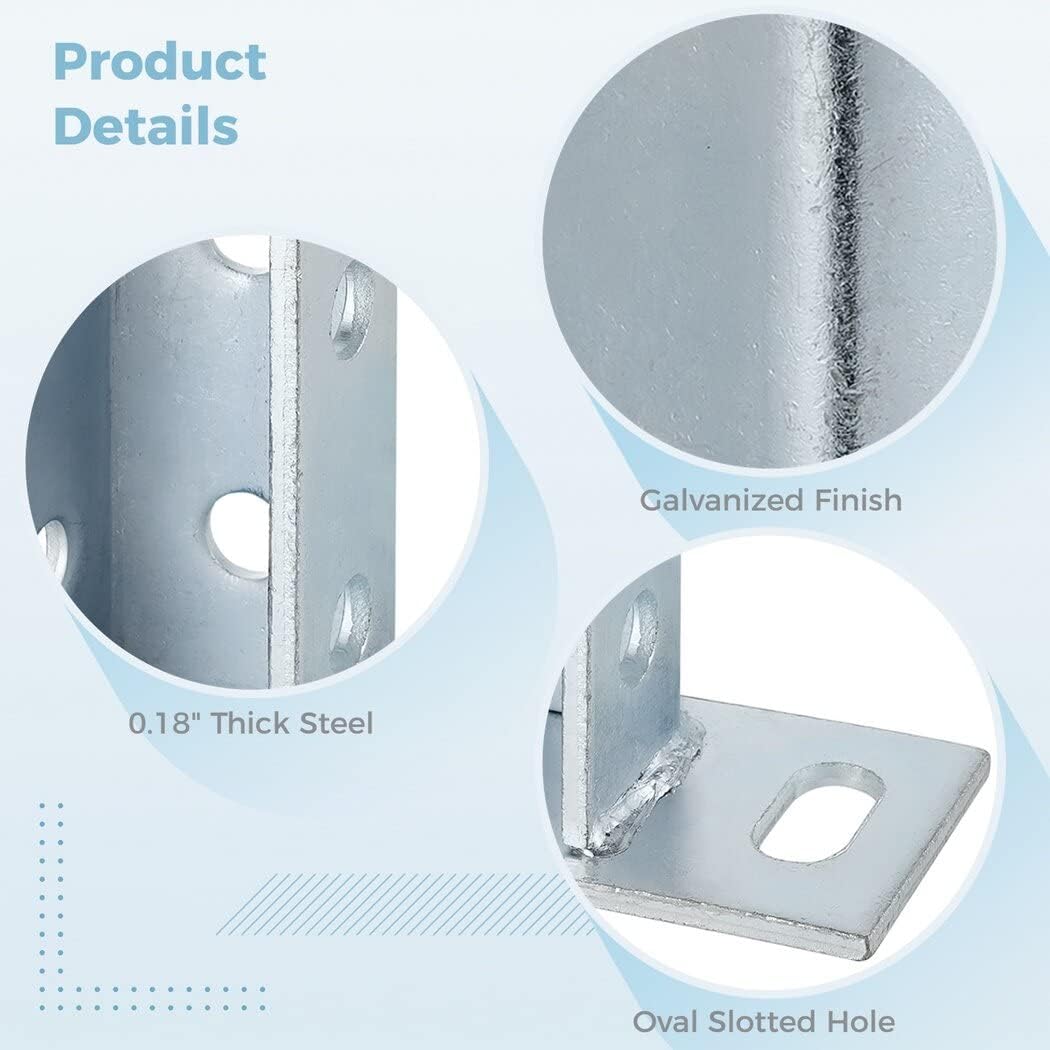 Single Channel Square Post Base Strut Mount Bracket with Pile Base Mounting System