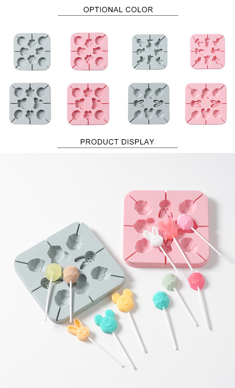 Sustainable Silicone Lollipop Molds BPA Free For Hard Candy