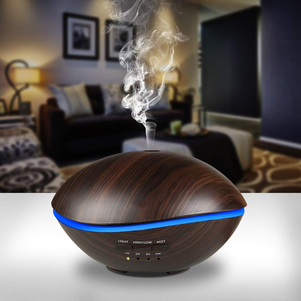 500ml Quiet Operation Wood Look Oil Diffuser For Bedroom