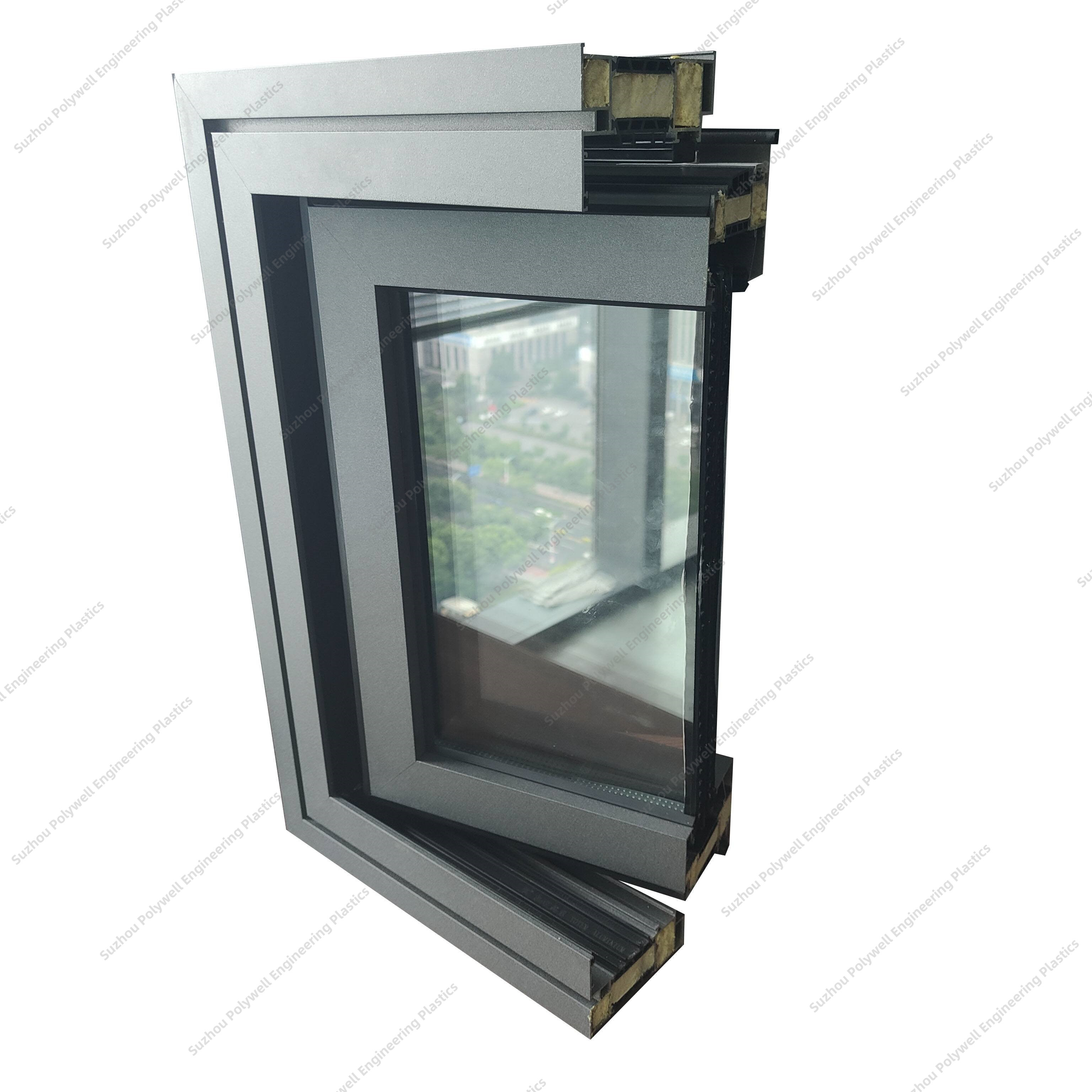 Aluminum Sliding Glass Heat Insulation Profile Window Thermal Broken Bridge Structure Profile