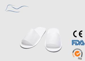 Quality PP Disposable Non Woven Slippers White Color Dust Proof With EVA Sole wholesale
