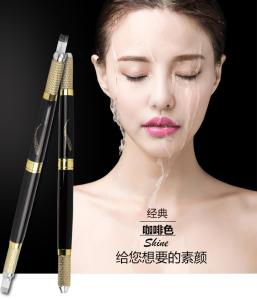 Quality Black Multifunctional Microblading Eyebrow Tattoo Pen Double Heads 30G OEM wholesale