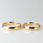 Mirror Polished Wall Diamond Inlay 8.8g Wedding Pair Rings