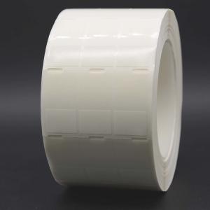 Quality 20mmx38-15mm Cable Adhesive Label 1.5mil White Gloss Transparent Water Resistant Polyester Cable Label wholesale