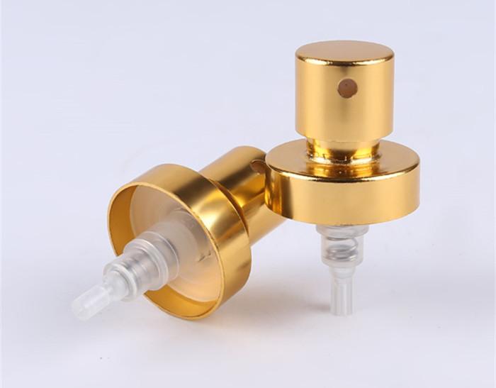 Customized Metalized aluminum crimp pump powder spray pump 15mm