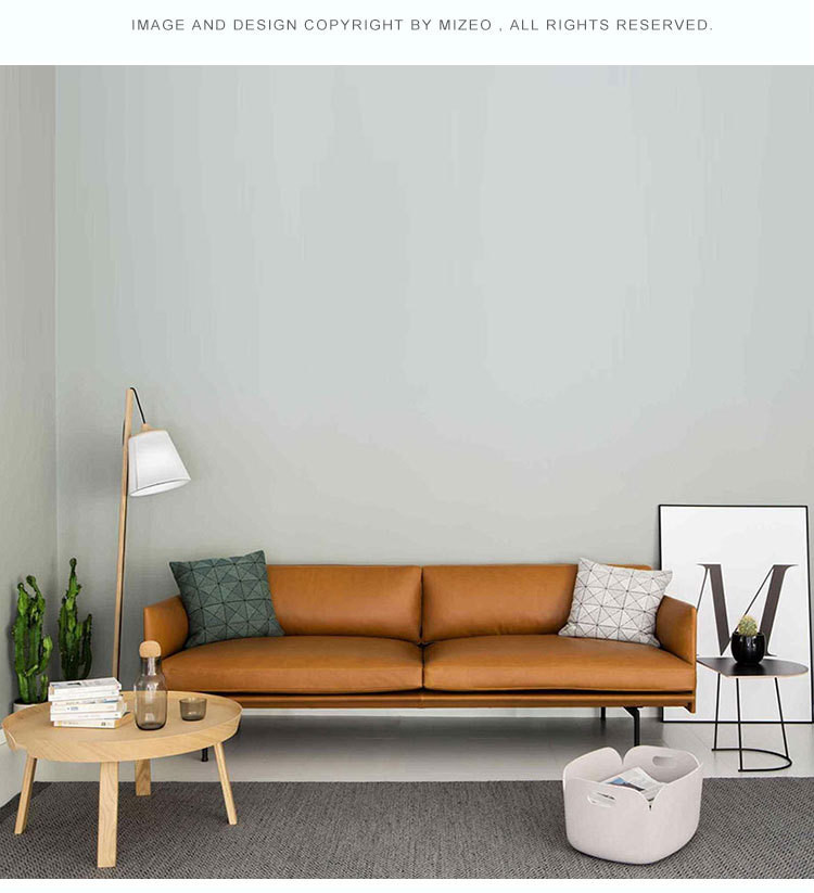 Comtemporary Living Room sofa with wood / modern fabric sofa / leather Single Double Three Seat