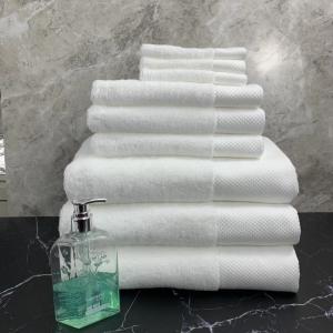 Quality Satin Border Plain Woven Cotton Hand Face Bath Towel Sets For 5 Star Hotel wholesale