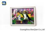 Dog Animal 3D Lenticular Pictures PVC / MDP Frame Decoration Of Free Sample