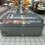 Seafood Sliding Glass Supermarket Island Display Freezer