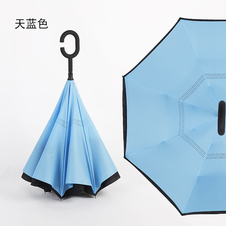 Double Layer Reverse Inverted Umbrella Pongee Fabric BSCI Approved