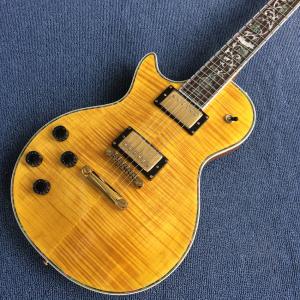 Quality Custom Flamed Maple Top 3 Pickups Left Handed Electric Guitar wholesale