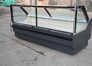 Quality Right Angle Deli Display Fridge Fan Cooling With Flat Glass Top wholesale