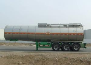 Quality Insulated Aluminum Tanker Semi Trailer , Chemical Tank Trailer 40000L wholesale