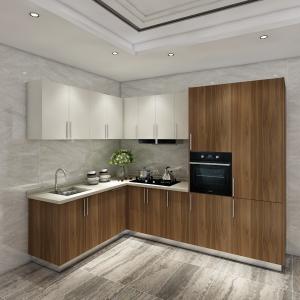 Quality Sintered Stone Plywood Kitchen Cabinets Frameless Natural Solid Wood wholesale