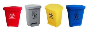 Quality 30L pedal waste bin/clinic bin / medical waste bin/red, yellow, green, blue, black color wholesale