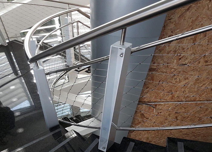 Webnet Flexible Balustrade Architectural Wire Mesh 7*7 For Bridge Stairway