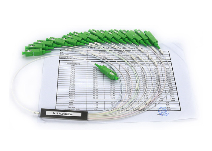 1x16 Fiber Optic Cable Splitter，mini steel tube splitter, G657A1, 1M