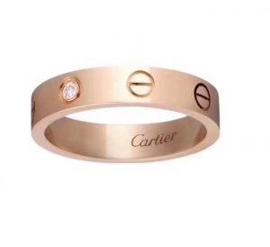 Quality Three Diamond Ring Stamped 925 Sterling Silver Rose Gold Engagement Band Jewelry wholesale