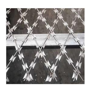 Quality Galvanized Steel Wire Single Razor Bto-22 Cbt-60 Cbt-65 Concertina Razor Barbed Wire wholesale