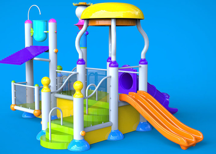 Holiday Resorts Spray Park Equipment Hot Dip Galvanizing Steel Structures