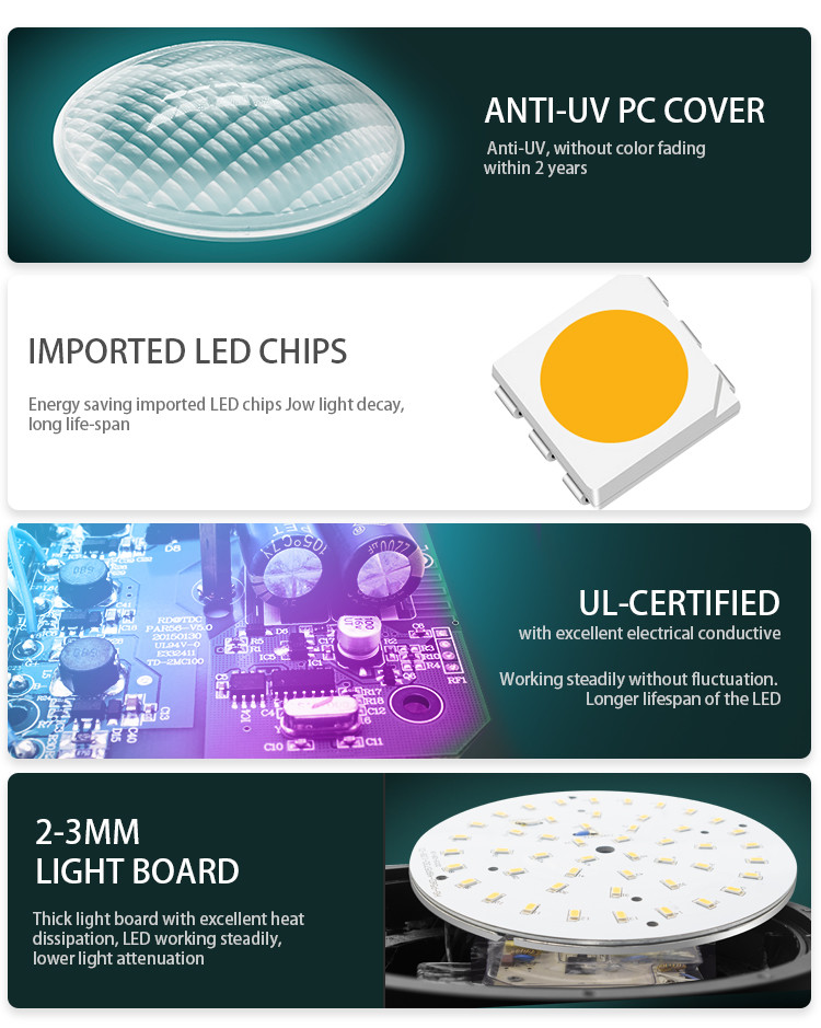 GX16D Base 6500K Aluminum PAR56 LED Pool Light AC100-240V 21W