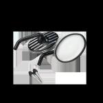 Aluminum Alloy Rearview Mirror Series Anti-Glare and Weatherproof Round Black
