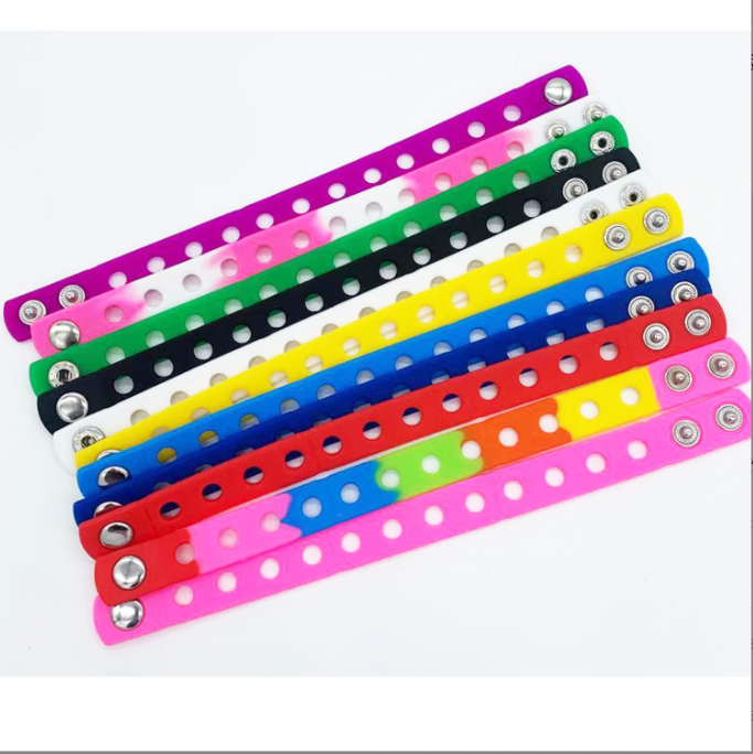 Personalized Silicone Rubber Wristband Bracelet with Holes Customizable and Durable