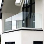 High Speed Rail Mounted Balcony Protection With Stainless Steel / Aluminum