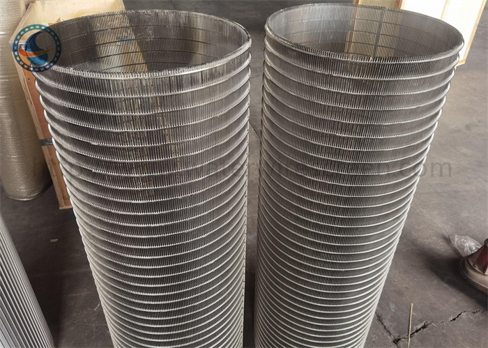 Wedge Wire Wrapped Slotted Rotary Screen Drum Back Wash