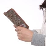Brown Iphone 6 6s Wallet Case Harris Tweed Premium Fabrics 4.7 Inch