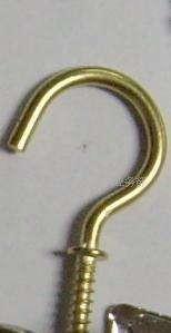 Quality Building Industry Metal Screw Hooks Simple Installation Brass Plated wholesale