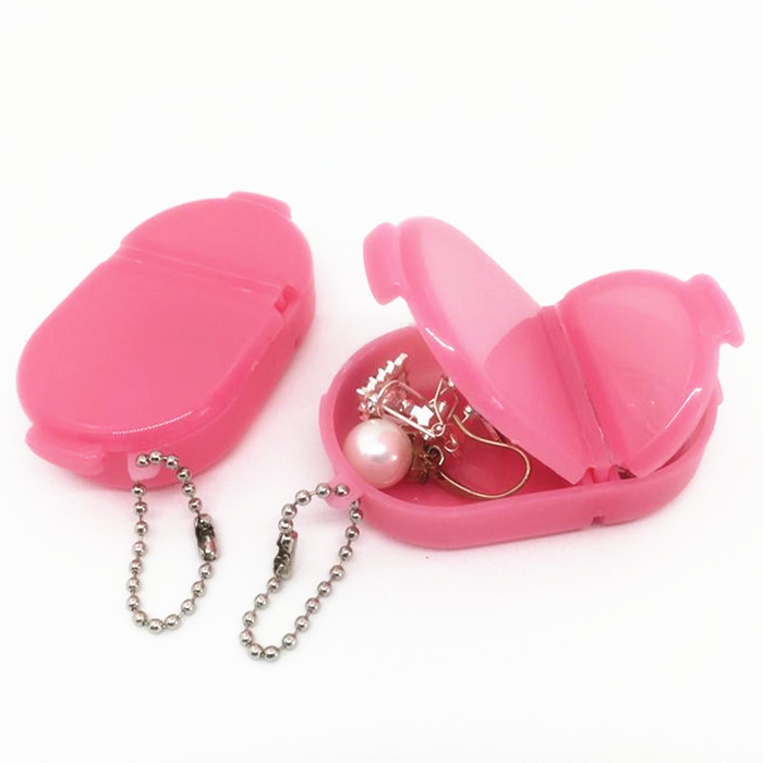 Pink Mini Medicine Box Small Plastic Box Keychain Logo Ccustomized